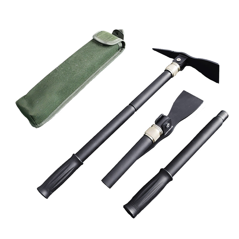 Foldable Camping Shovel with Hoe and Pickaxe Function
