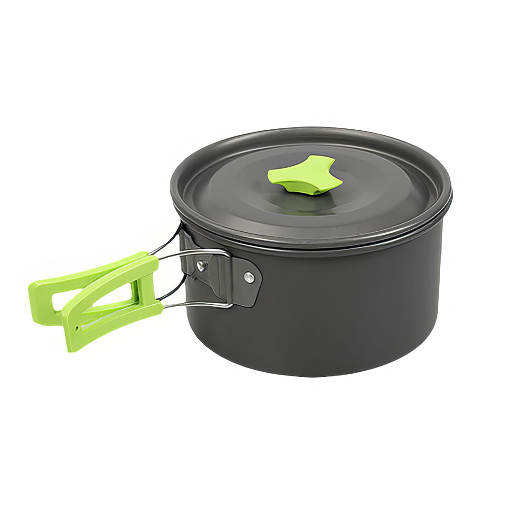 Portable Camping Cookware Set with 2 Cups and Utensils