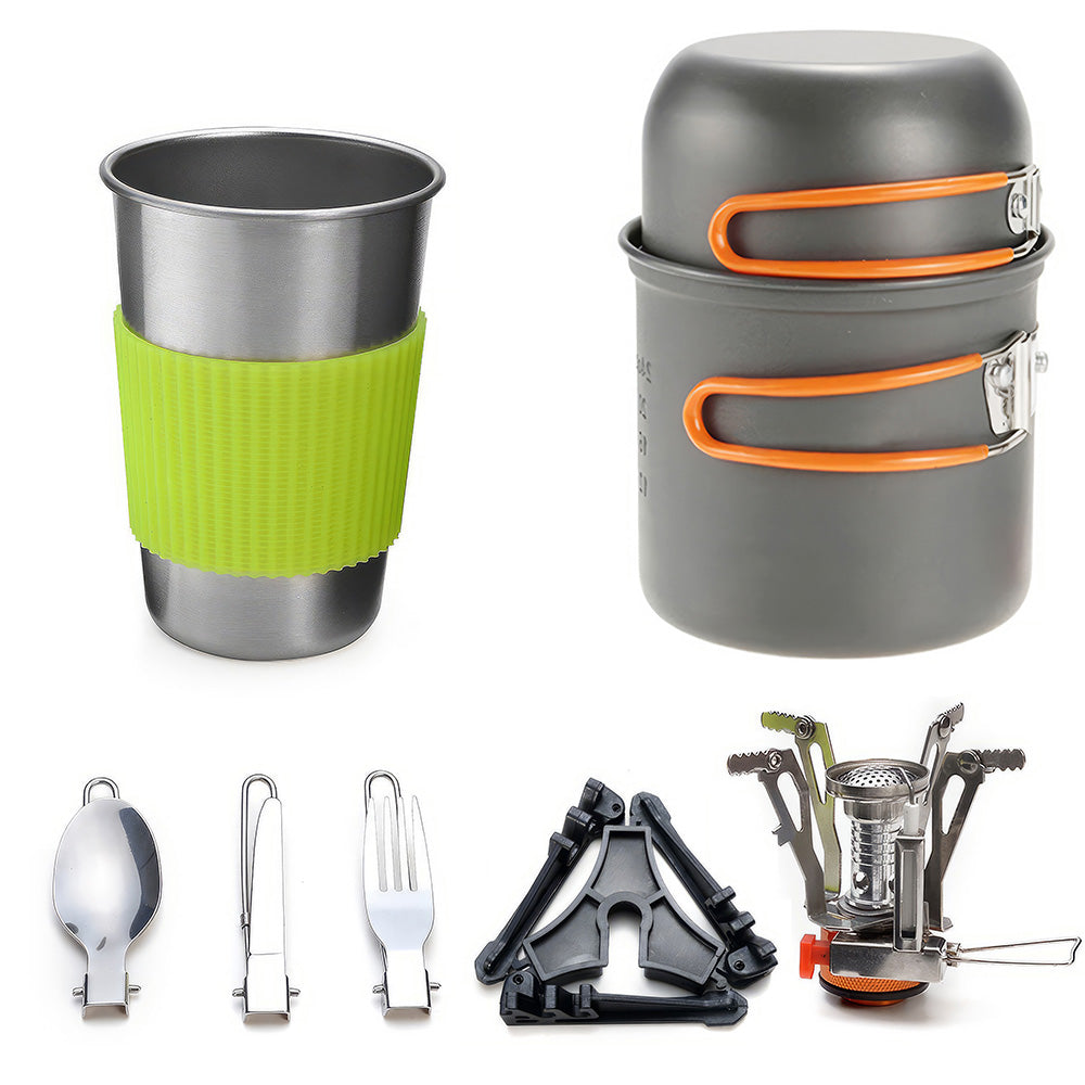 Lightweight Aluminum Cookware Kit for 1-2 People