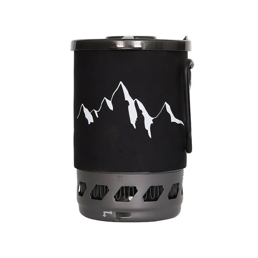 Camping Gas Stove with 0.9L Pot, Windproof Design