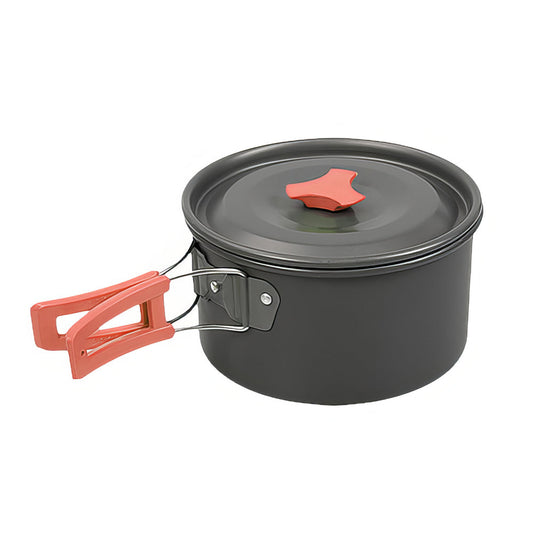 Portable Camping Cookware Set with 2 Cups and Utensils
