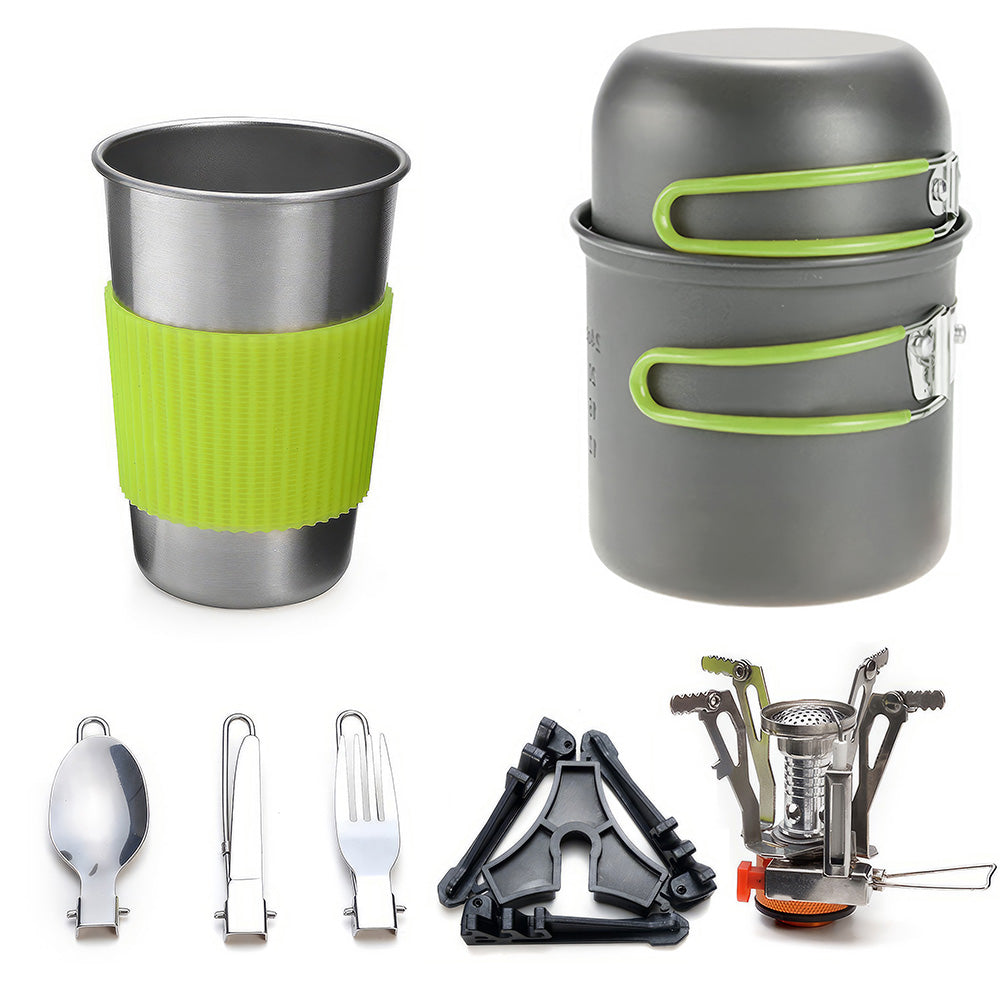 Lightweight Aluminum Cookware Kit for 1-2 People