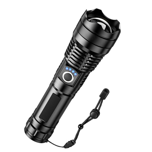 Zoom Tactical Flashlight 2000 Lumen USB Rechargeable, 5 Modes