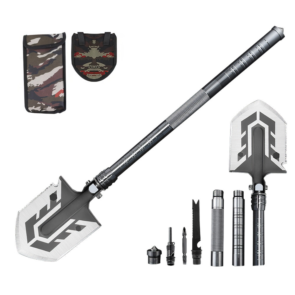 Folding Camping Shovel Set with Carry Bag for Outdoor Use