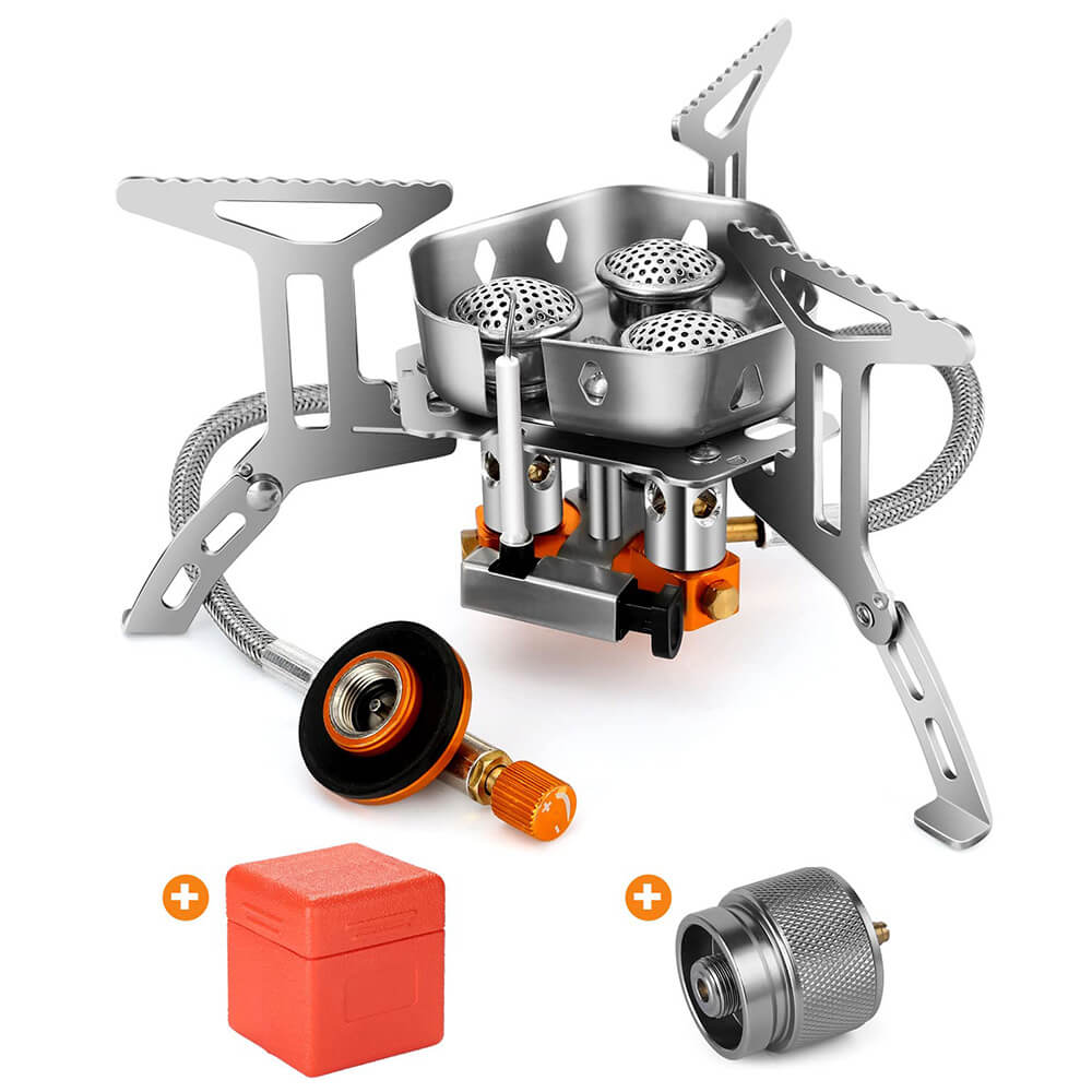 Collapsible Gas Camping Stove 3500W Wind-Resistant