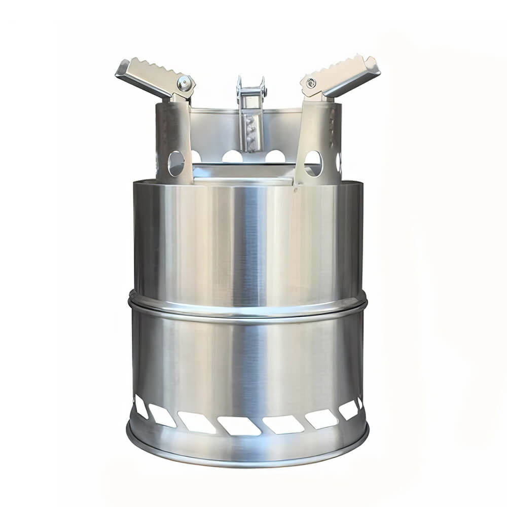 Collapsible Stainless Steel Wood-Burning Camping Stove