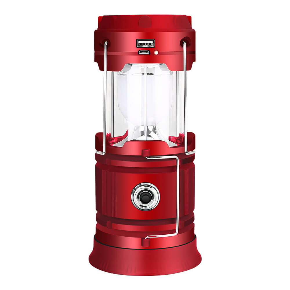Foldable Solar LED Camping Lantern USB Rechargeable